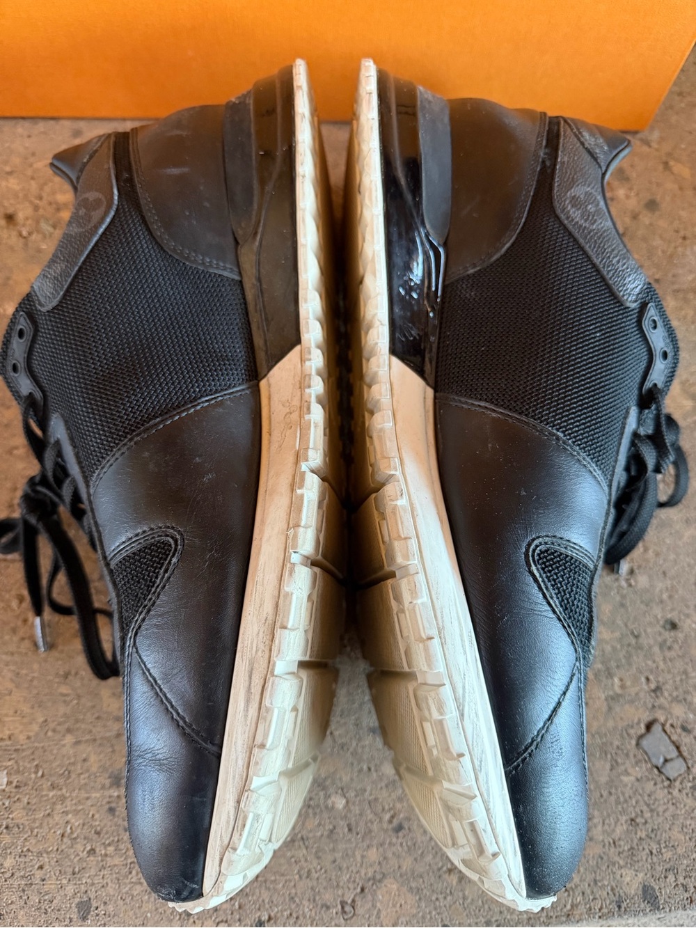 Auth. Louis Vuitton Black Men’s Run Away Sneakers - Picture 6 of 14